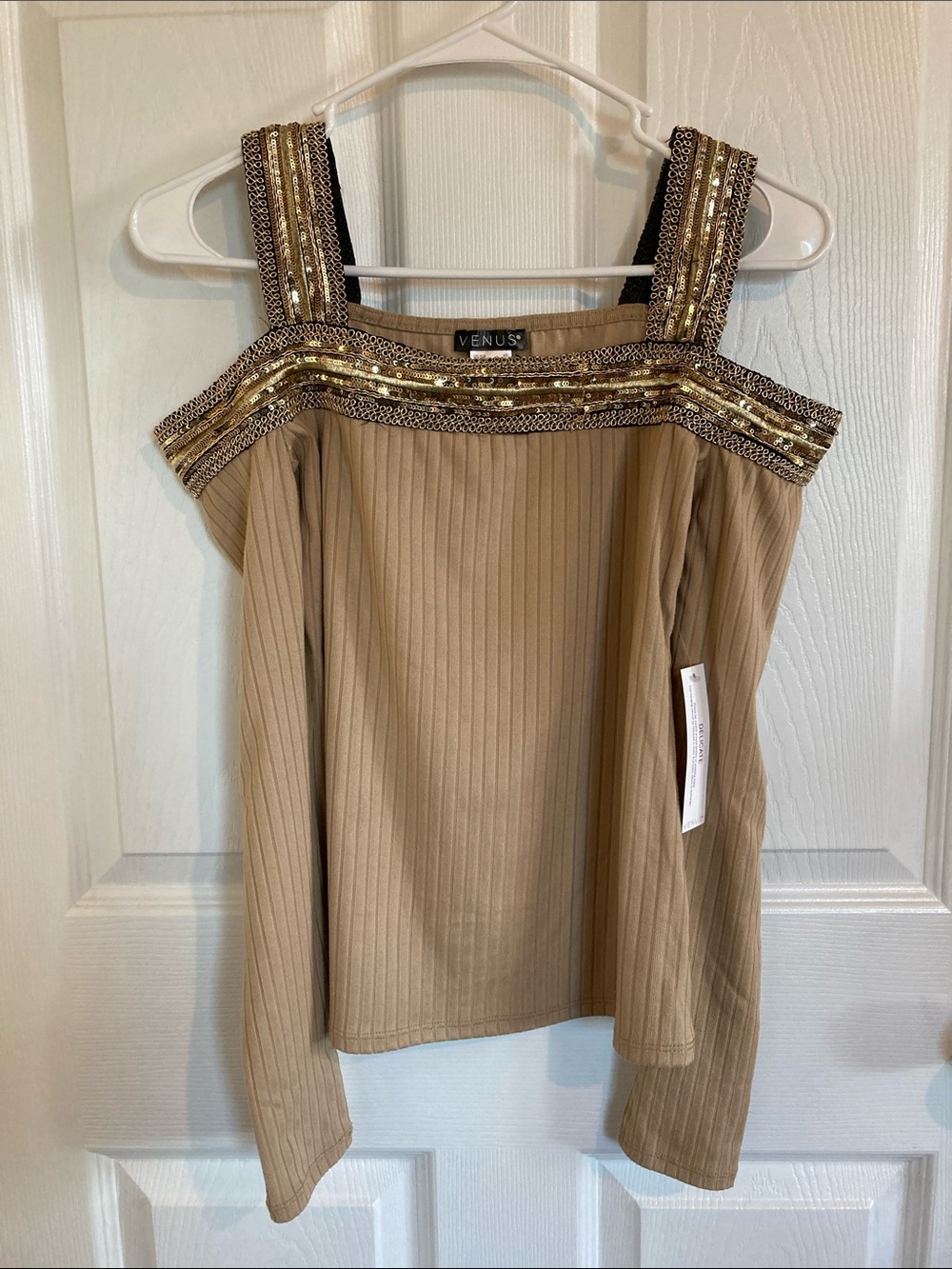 Venus Sexy Sequin Off Shoulder Top NWT XS
